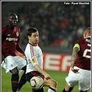 Tempácký fotograf na utkání Evropské ligy mezi Spartou a Liverpoolem